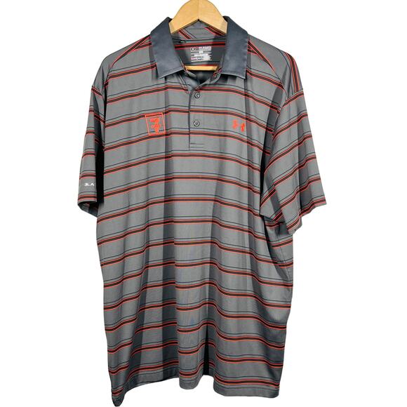 Under Armour 7-11 Logo Polo Stripe Short Sleeve Casual - 2XL - Picture 1 of 5